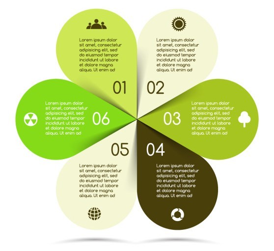 Creative Flower-Style Infographic Template Vector Vol.1