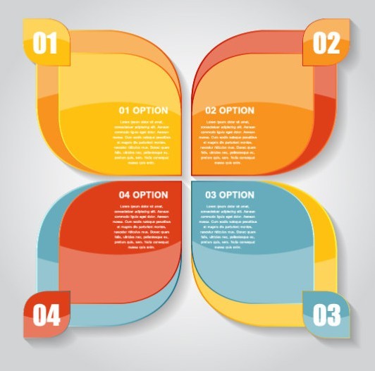 Creative Flower-Style Infographic Template Vector Vol.2