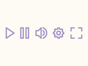 Video Player Control UI Vector
