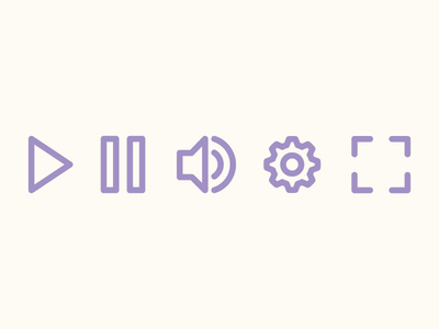 Video Player Control UI Vector