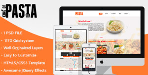 King of Pasta Website Template (PSD+HTML+CSS)