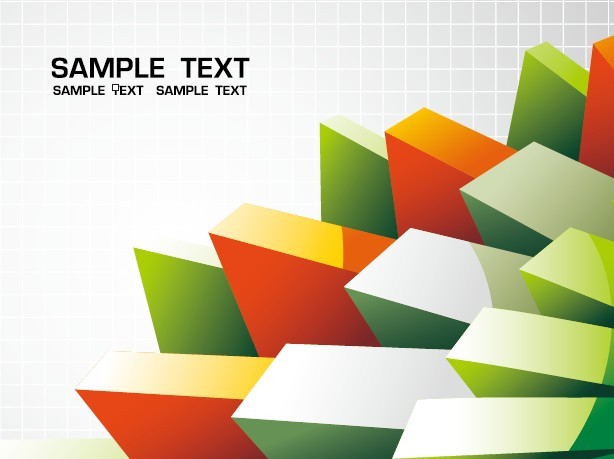 Abstract 3D Cube Background Vector 02