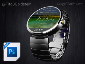 Android Wear Smartwatch Mockup PSD