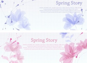 Fresh Clean Spring Story Background Set Vector
