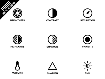 Instagram Tools Icon Set Vector
