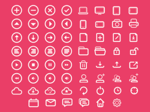 Simple Rounded Icon Set