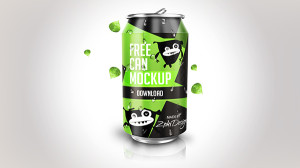 Soda Can Mockup Set PSD