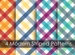4 Modern Striped Patterns Vector