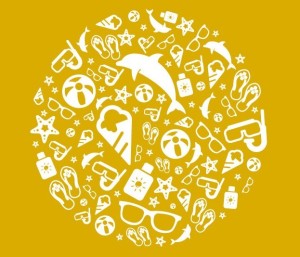 Ball of Summer Holiday Elements Vector