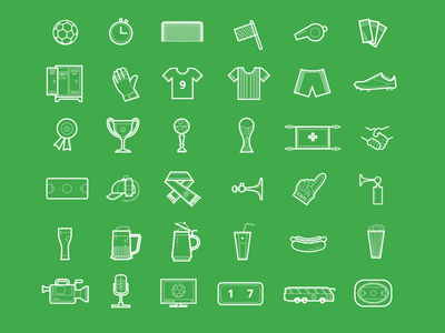 Football Icon Set PSD