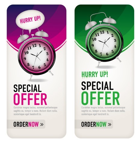 Vertical Special Offer Banners Vector