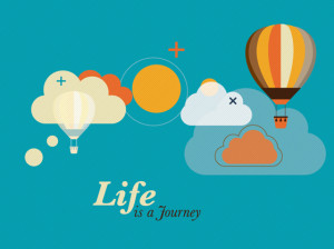 Life Is A Journey Vector Illustration