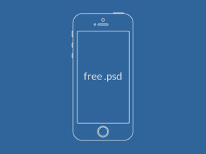 iPhone 5S Outline Template PSD
