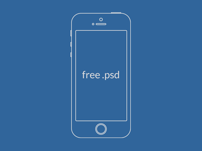 iPhone 5S Outline Template PSD