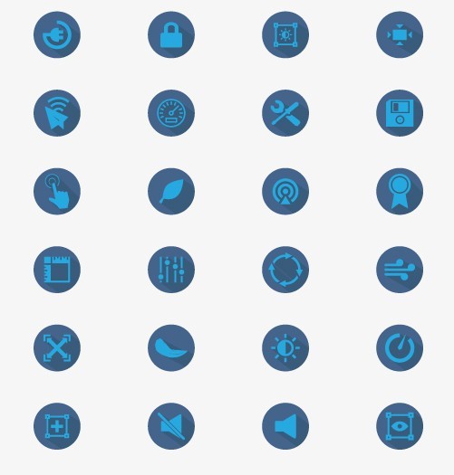 36 Flat Technical Icons Vector
