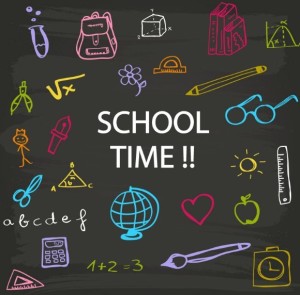 Hand Drawn School Time Elements Vector