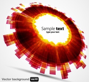 Modern Red Circle Background Vector