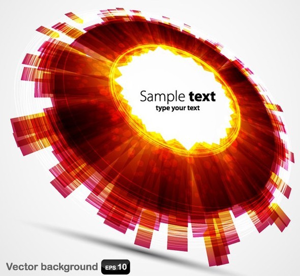 Modern Red Circle Background Vector