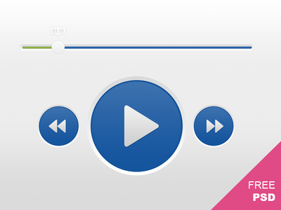 Audio Player Controls PSD