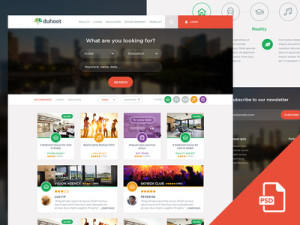 Duhoot Portal Landing Page Template PSD