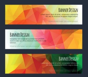 Colorful Low Polygon Banner Design Vector Vol.2