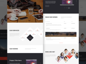 Office Landing Page Template PSD