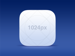 1024x1024px iOS 7 Icon Template PSD