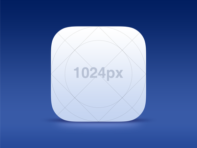 1024x1024px iOS 7 Icon Template PSD