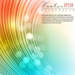 Rainbow Curves Background Vector