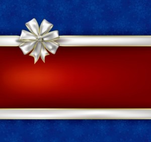 Blue & Red Snowflake Background Vector