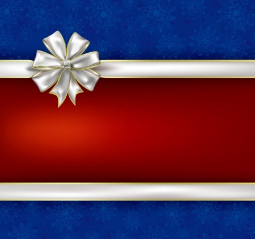 Blue & Red Snowflake Background Vector