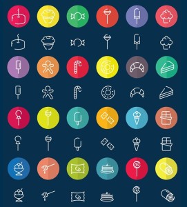Sweet Flat Icon Set