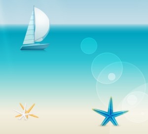 Summer Beach Vector Illustration
