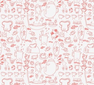 Seamless Red Cartoon Patterns