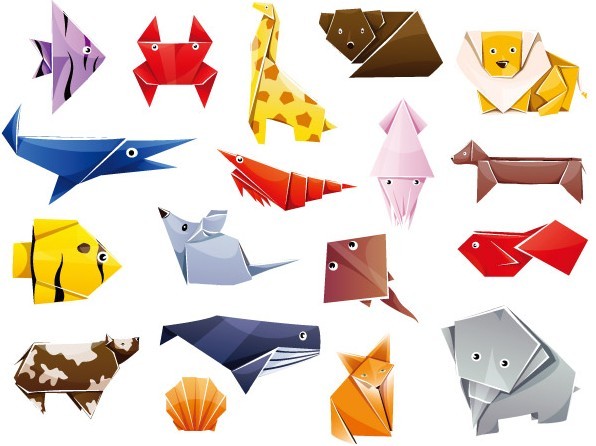 Free Cute Origami Animals Vector TitanUI