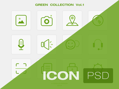Green Icon Set PSD Vol.1