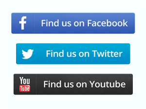 Social Button Set PSD