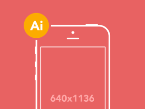 iPhone 5 Wireframe Template Vector