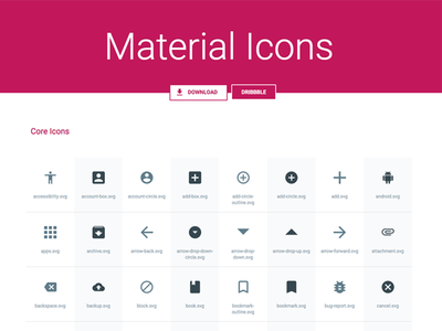 Material Icons Pack SVG