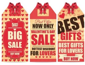 Red Bow Promotion Tag Set Vector
