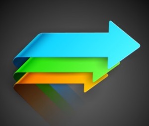 Colorful 3D Arrows Vector