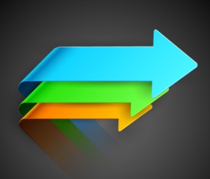 Colorful 3D Arrows Vector