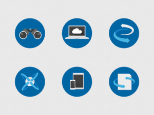 6 Flat Technology Icons Vector