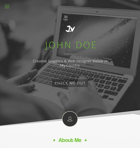 Bangoes One Page Portfolio PSD Template
