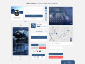 Mountain Flat UI Kit PSD