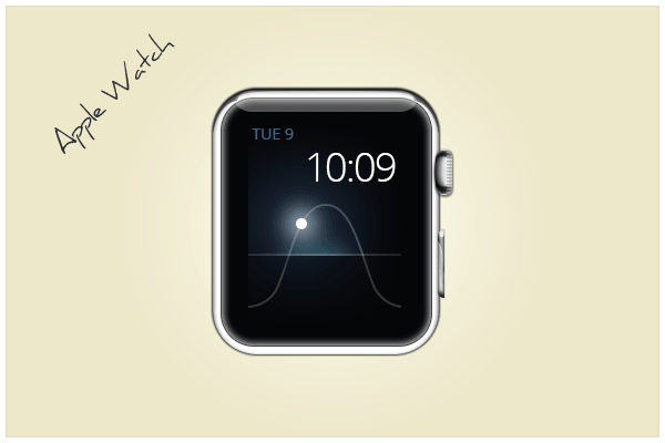 Glossy Apple Watch Icon PSD