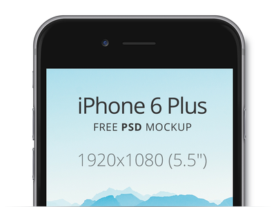 iPhone 6 Plus Dark Mockup PSD