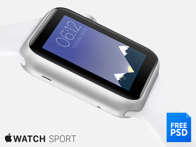Apple Watch Sport Mockup PSD