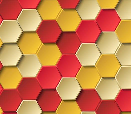 Colorful 3D Hexagon Background Vector