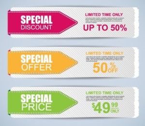 Nice Clean Special Offer Paper Label Set Vector